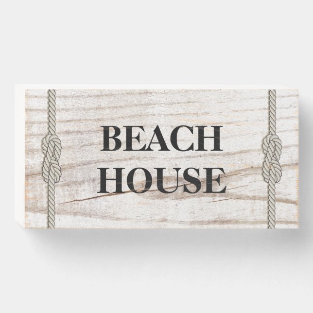 Beach House Wooden Display Box Sign (Front Horizontal)