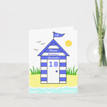Beach Hut 18th Card