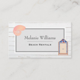 Beach Hut Boardwalk Beach Rentals Business Card