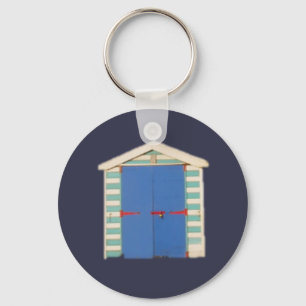 Beach Hut Keyring