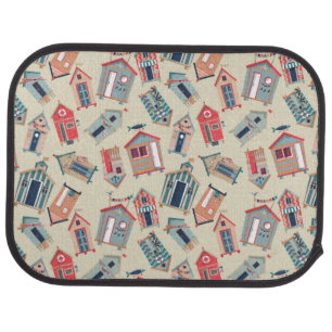 Beach Hut Pattern Car Mat