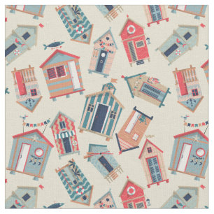 Beach Hut Pattern Fabric