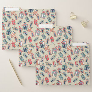 Beach Hut Pattern File Folder