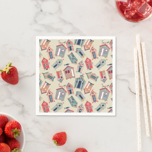 Beach Hut Pattern Napkins