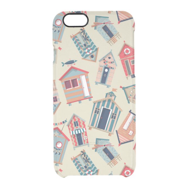 Beach Hut Pattern Uncommon iPhone Case (Back)