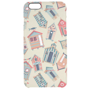 Beach Hut Pattern Clear iPhone 6 Plus Case