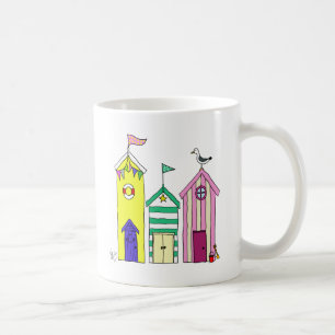 Beach Huts 1 Illustration Coffee Mug
