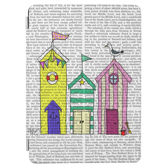 Beach Huts 1 Illustration iPad Air Cover (Front)