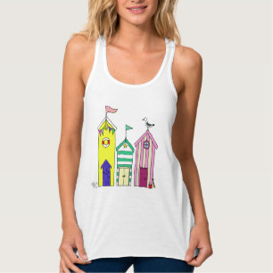Beach Huts 1 Illustration Tank Top