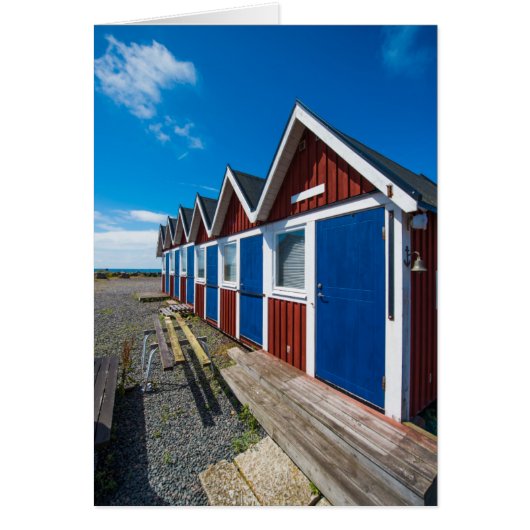 Beach Huts 3 Cards (Front)