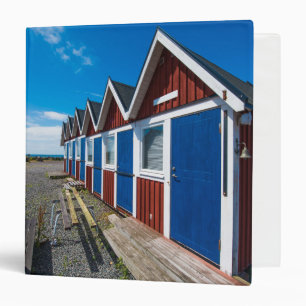 Beach Huts 3 Ring Binder