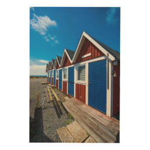 Beach Huts 3 Wood Wall Decor