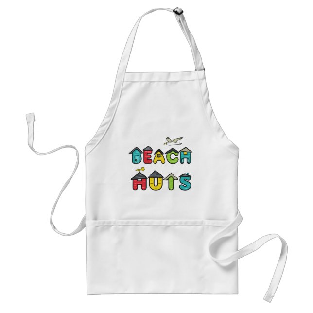 Beach Huts Adult Apron (Front)