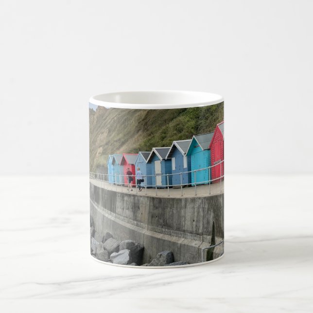 Beach Huts at Sheringham Norfolk  Coffee Mug (Center)