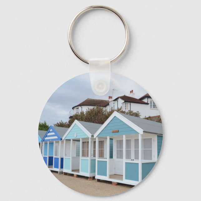 Beach Huts At Southwold Keychain (Front)