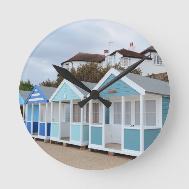 Beach Huts At Southwold Round Clock (Front)