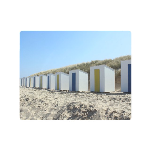 Beach huts, Cadzand-Bad, the Netherlands Metal Print (Front)