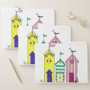 Beach Huts File Folder
