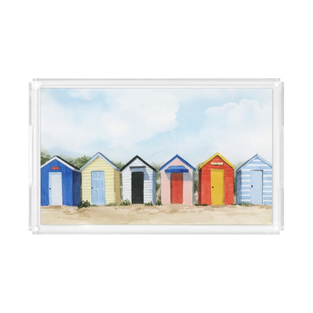 Beach Huts I Acrylic Tray (Front)