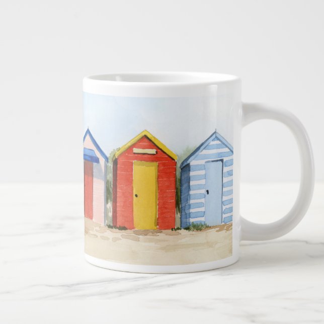 Beach Huts I Giant Coffee Mug (Right)