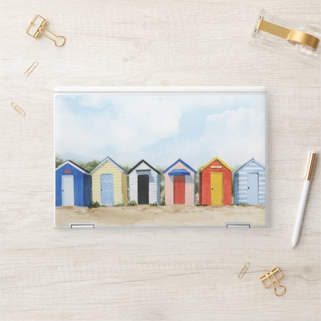 Beach Huts I HP Laptop Skin (Desk)