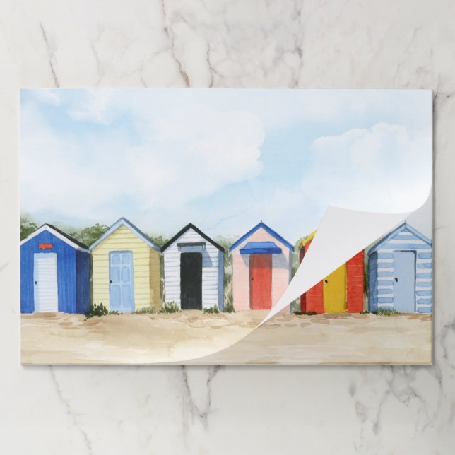 Beach Huts I Paper Pad (Folded)