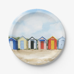 Beach Huts I Paper Plates
