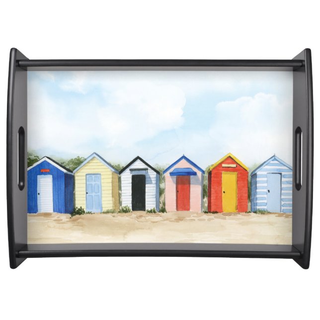 Beach Huts I Serving Tray (Front)