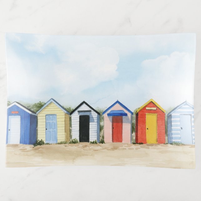 Beach Huts I Trinket Tray (Front)