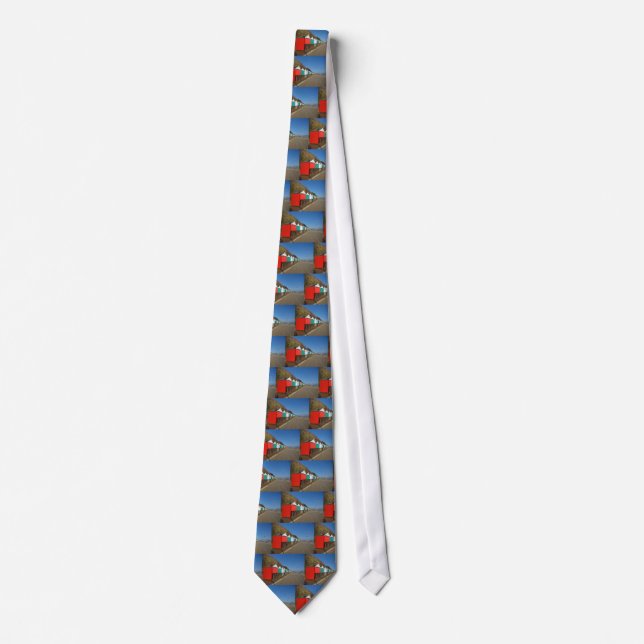 Beach huts neck tie (Front)