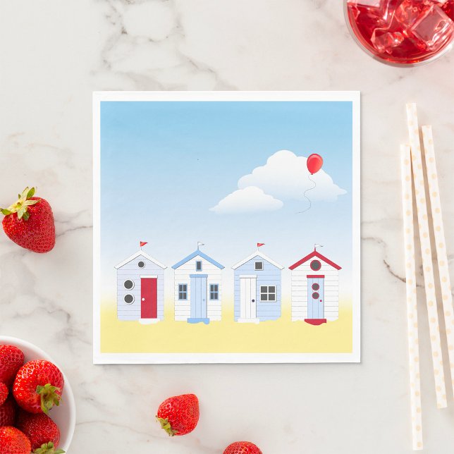 Beach Huts Paper Napkins (Creator Uploaded)