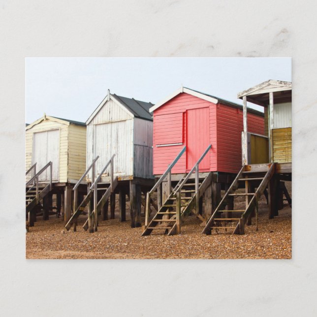 Beach Huts Postcard (Front)