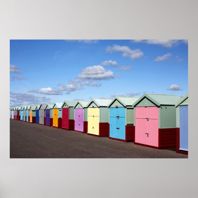 Beach Huts Poster (Front)