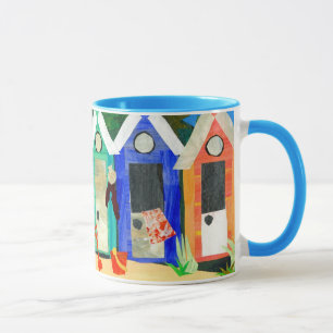 "Beach Huts" Ringer Mug