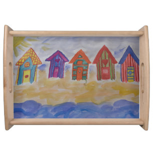 Beach Huts Serving Tray