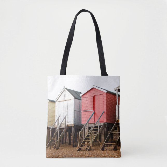 Beach Huts Tote Bag (Front)