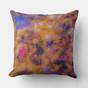 Beach Impression, Rocks and Sea Shells Outdoor Pillow