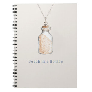 Beach in a Bottle Necklace Notebook