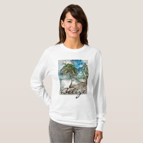 Beach in Ambergris Caye Belize T_Shirt