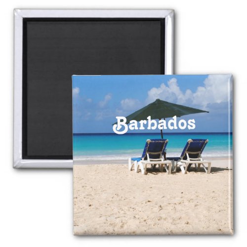 Beach in Barbados Magnet