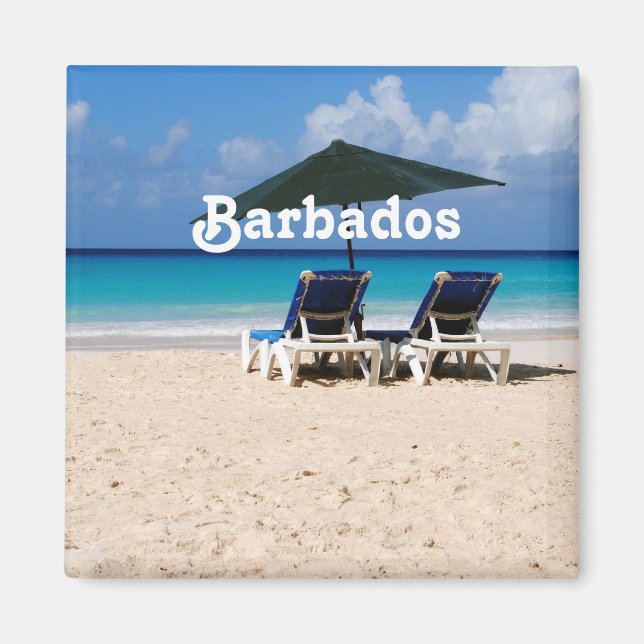 Beach in Barbados Magnet (Front)