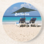 Beach in Barbados Sandstone Coaster