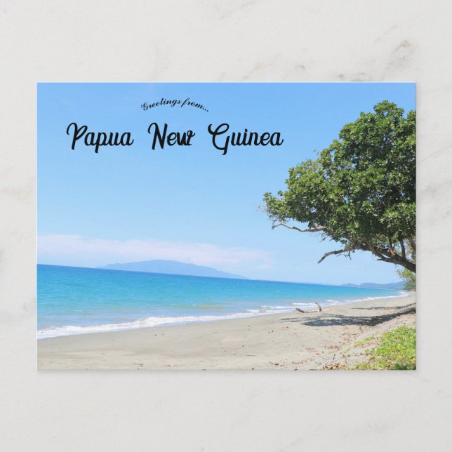 Beach in  East Sepik Province Papua New Guinea Postcard (Front)