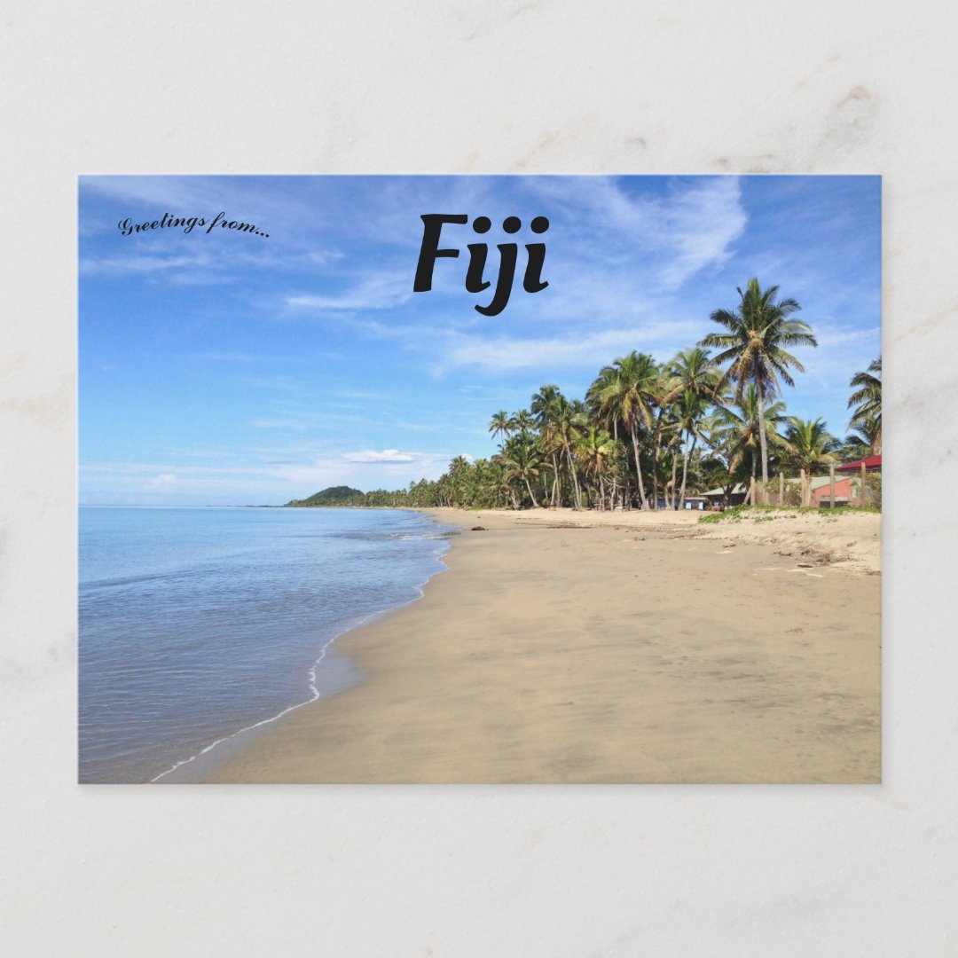 Beach in Fiji Postcard | Zazzle