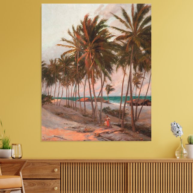 Beach in Fortaleza Canvas Print (Insitu(LivingRoom))