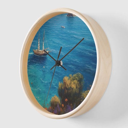 Beach in Greece  Clock