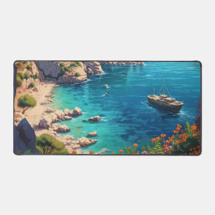 Beach in Greece  Desk Mat
