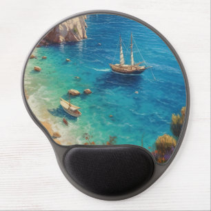 Beach in  Greece  Gel Mouse Pad