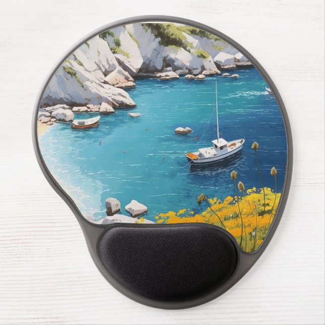 Beach in  Greece  Gel Mouse Pad (Front)
