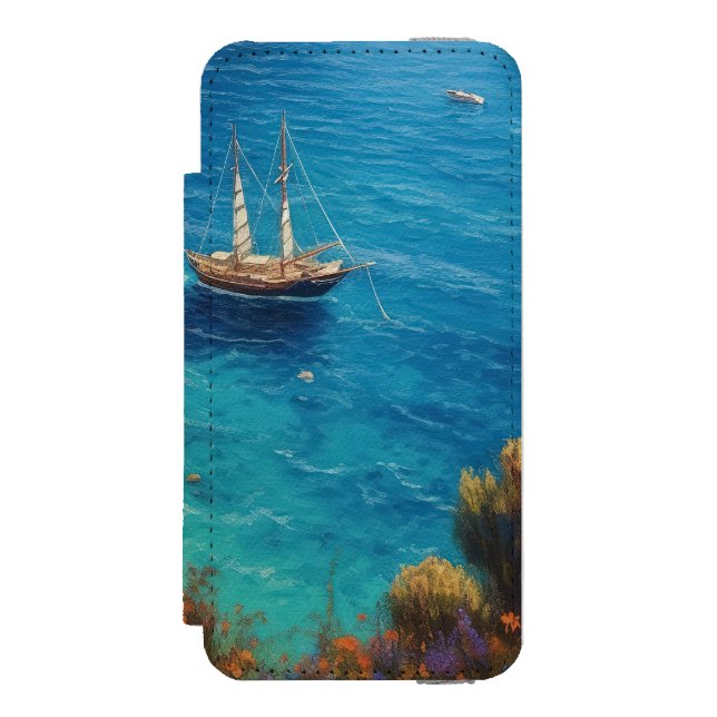 Beach in Greece  Incipio iPhone Wallet Case (Folio Front)